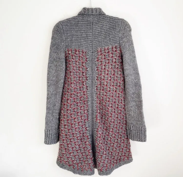 {Anthro} Moth “Honeycomb Stitch” Cardigan - Image 2