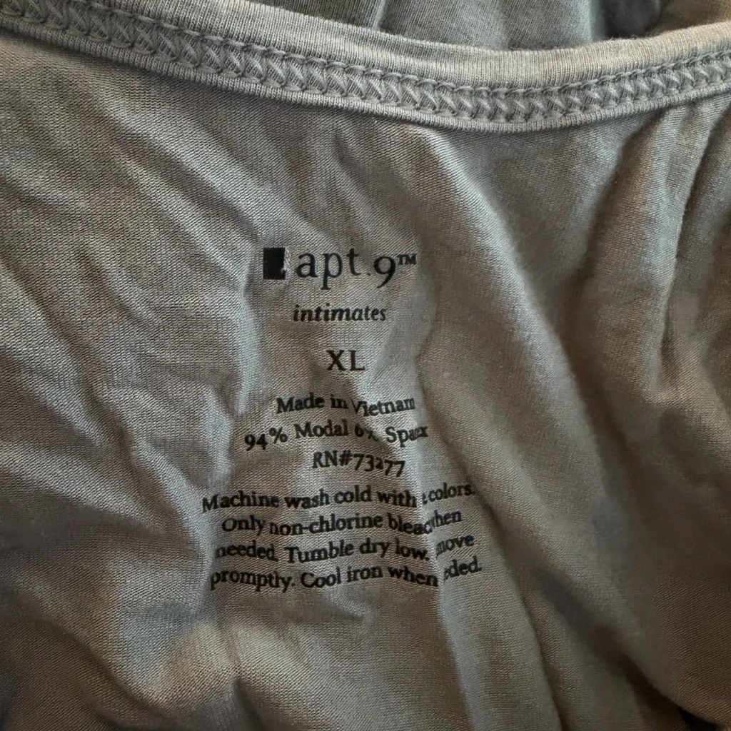 Apt. 9  Women's Grey Sleep Tank with Built in Bra - Image 4