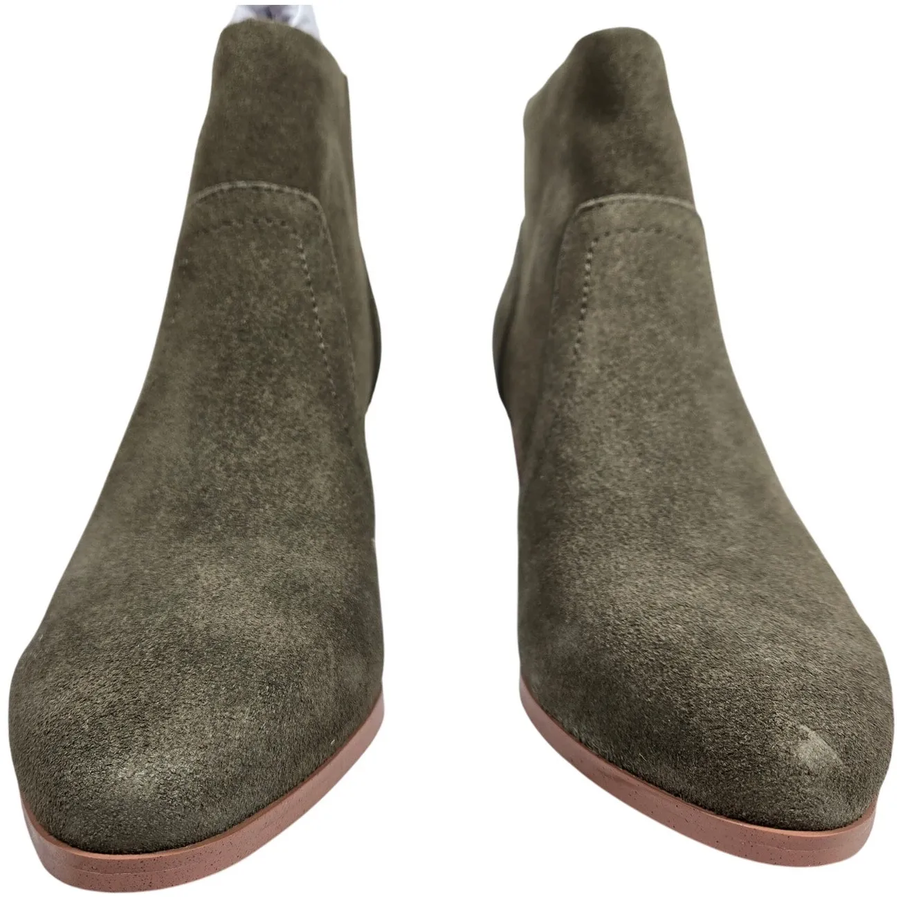 Violet‎ & Red Olive Cupid Bootie Stacked Block Heel 6 NWT Green - Image 3