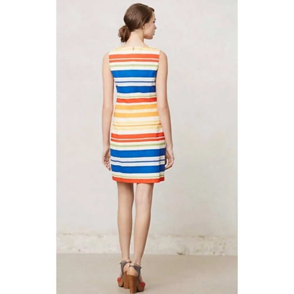 Anthro Tabitha colorful stripe embroidered dress - Image 2