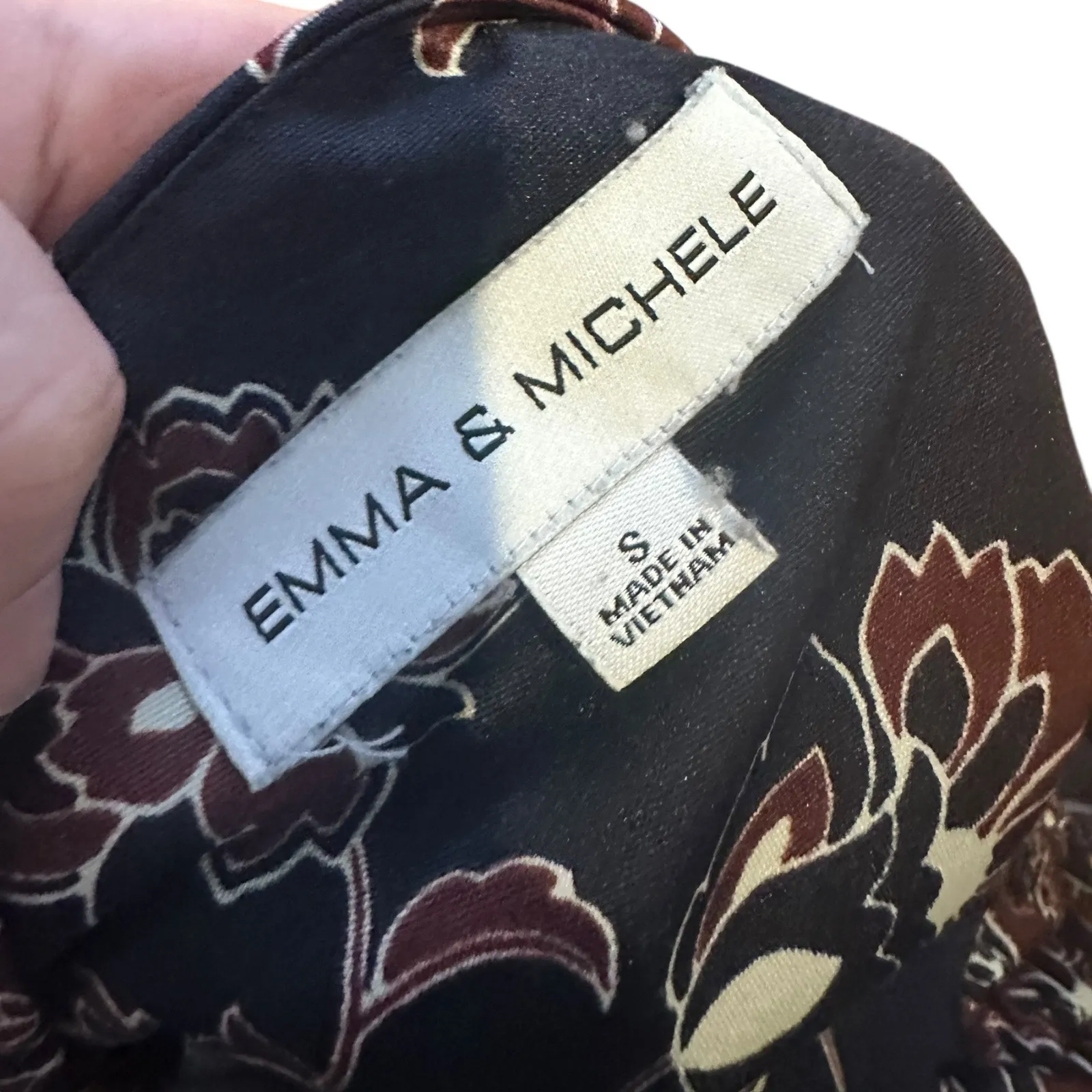 Emma Michele Boho Paisley Bell Sleeve Dress – Size Small - Image 3