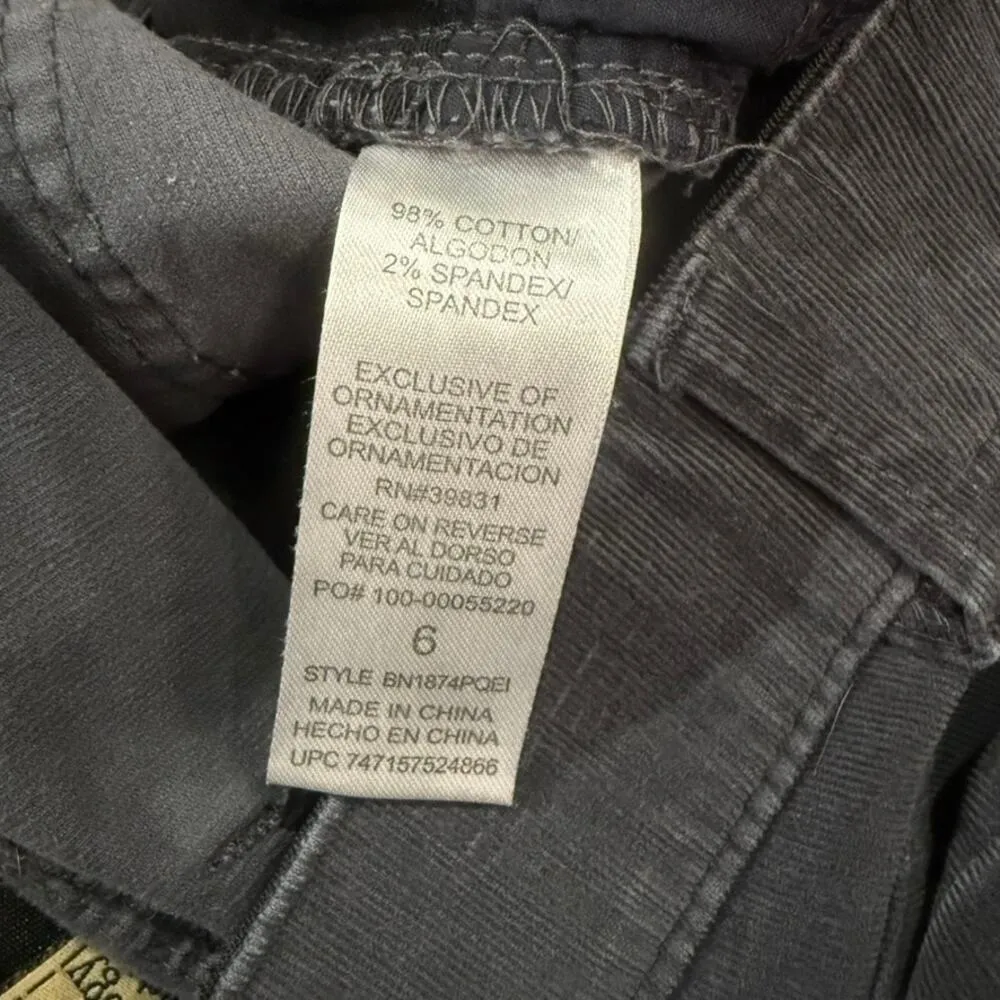 Democracy Women's Skinny Gray Corduroy Pants Size 6 "Ab" Technology - Image 3