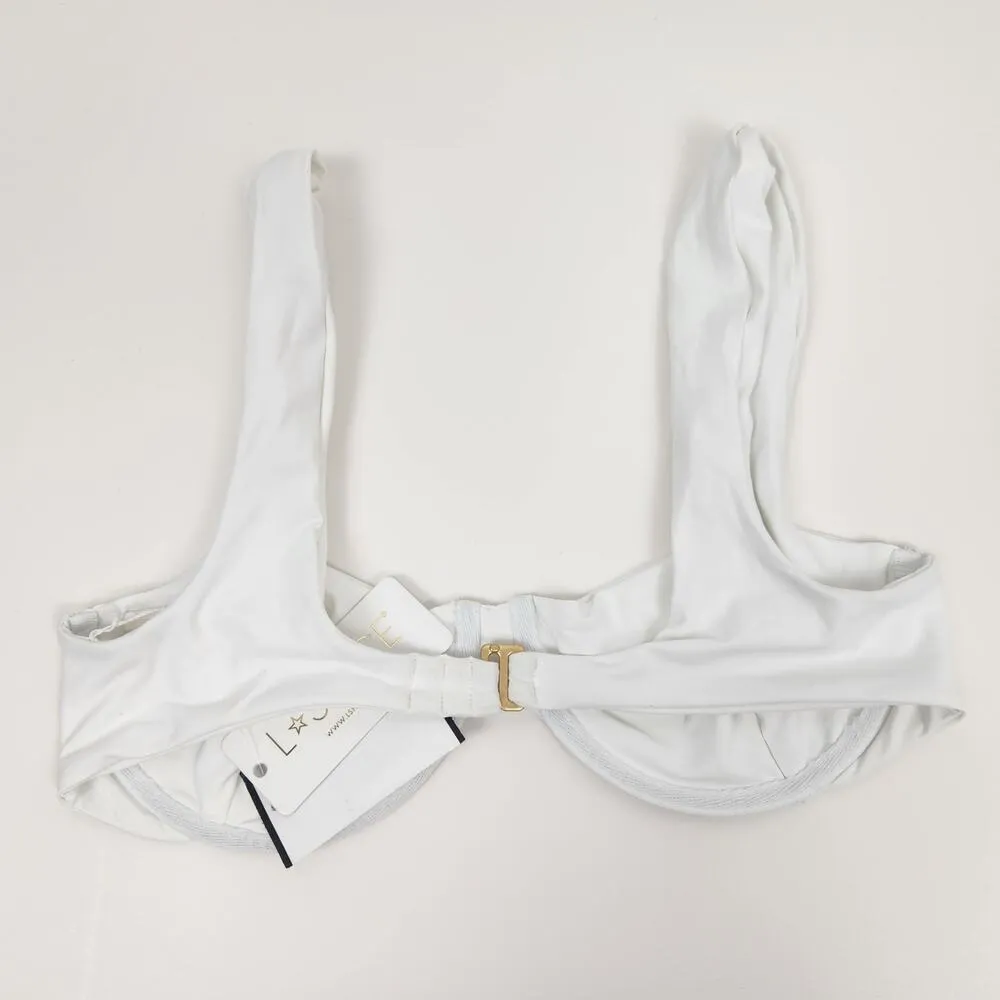 L*Space Tori Bikini Top in White Size Medium Underwire NWT - Image 3