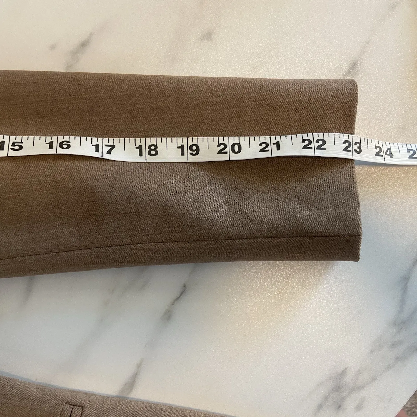 Lafayette 148 Wool Two Button Blazer Jacket Camel Tan Office Career‎ Classic - Image 9