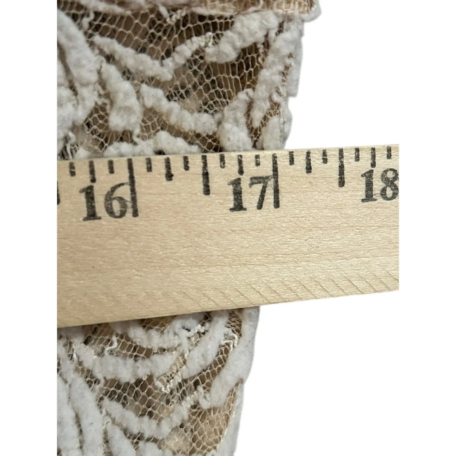 A'reve Boho Tunic Dress Womens‎ Small Lace Long Sleeve Button Front Ruffle White - Image 6