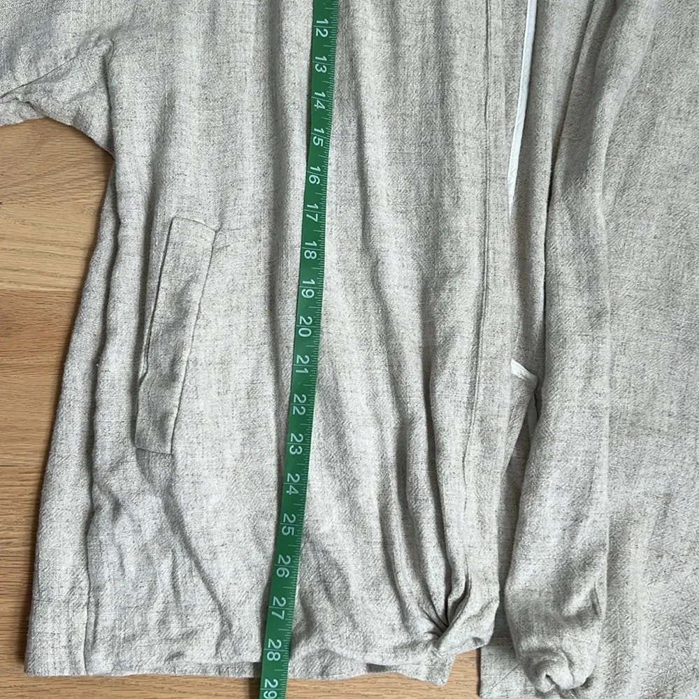 Frank & Oak Long Blazer Cardigan Linen Blend Lagenlook Size Medium Drape - Image 11