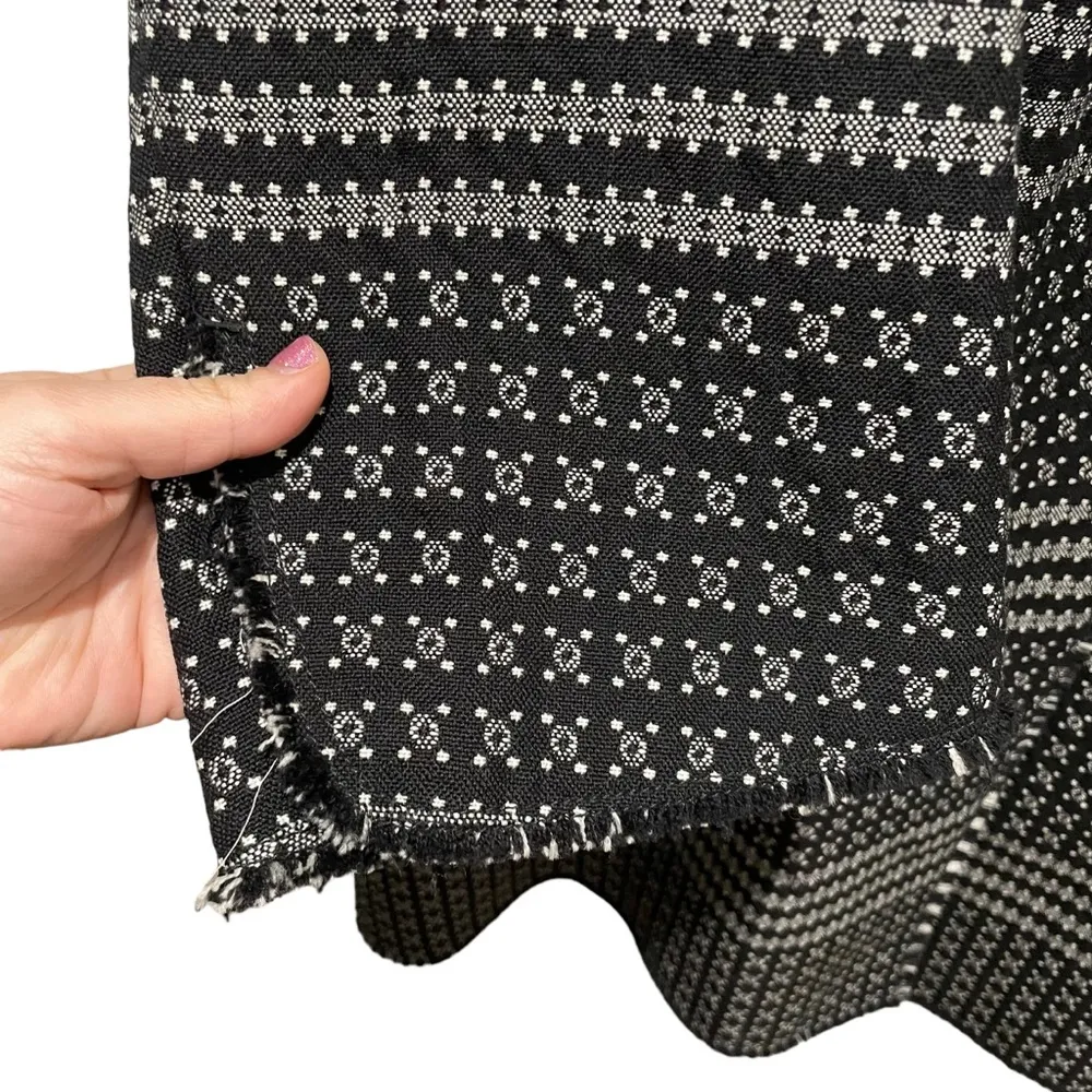 Agnona Italian Wool Open Front Jacket Black and White Size 44 Medium New - Image 3