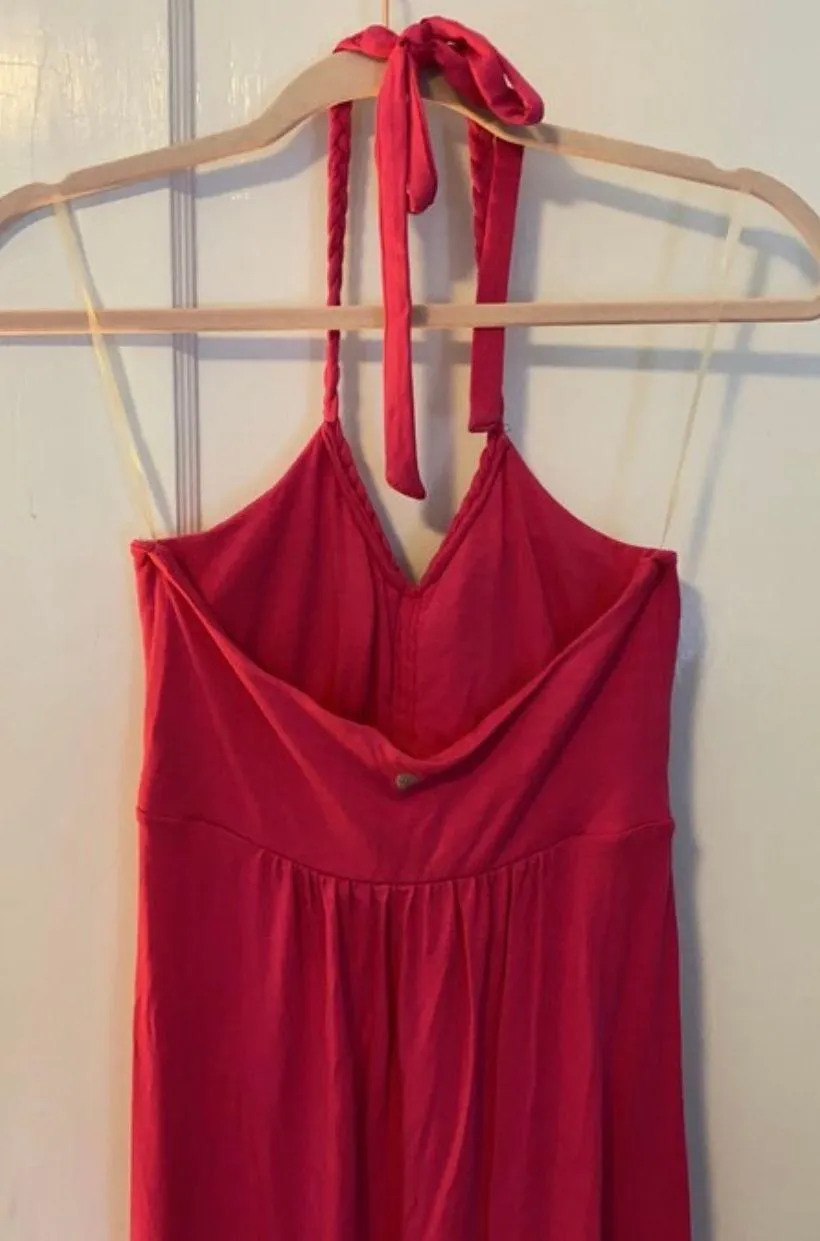 Pink Halter Maxi Dress - Image 3