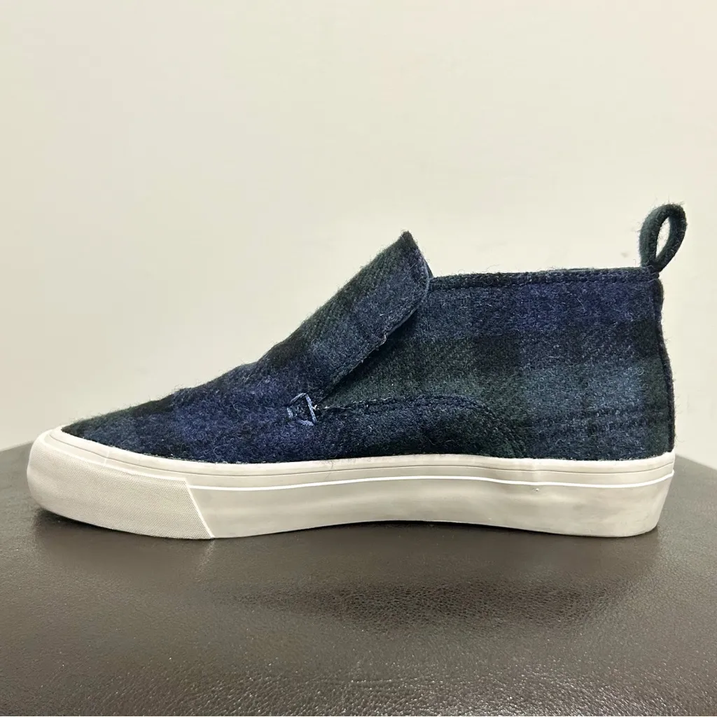 Seavees Blackwatch Plaid Huntington Middie Highlands Pull On Wool Flannel Shoes - Image 2