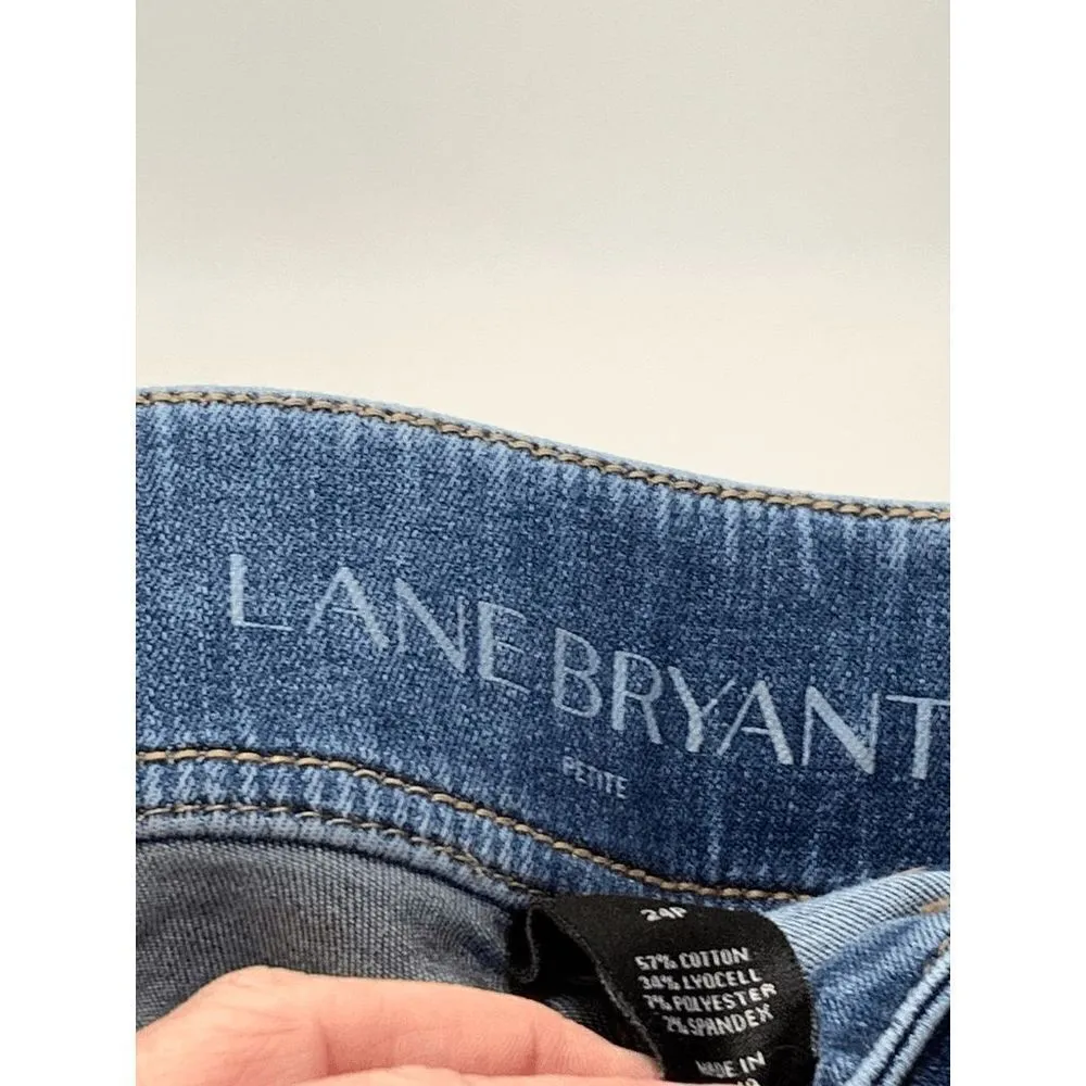 Lane Bryant High Rise Super Stretch Raw Hem Skinny Jean Size 24P - Image 4