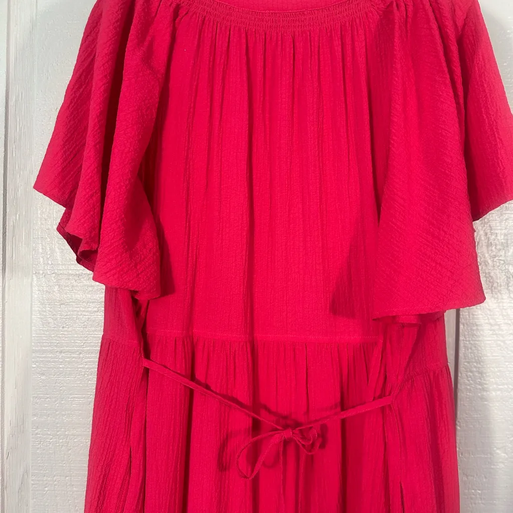 Calvin Klein Pink  Tiered A-Line Maxi Dress Size 22 W NWT - Image 9