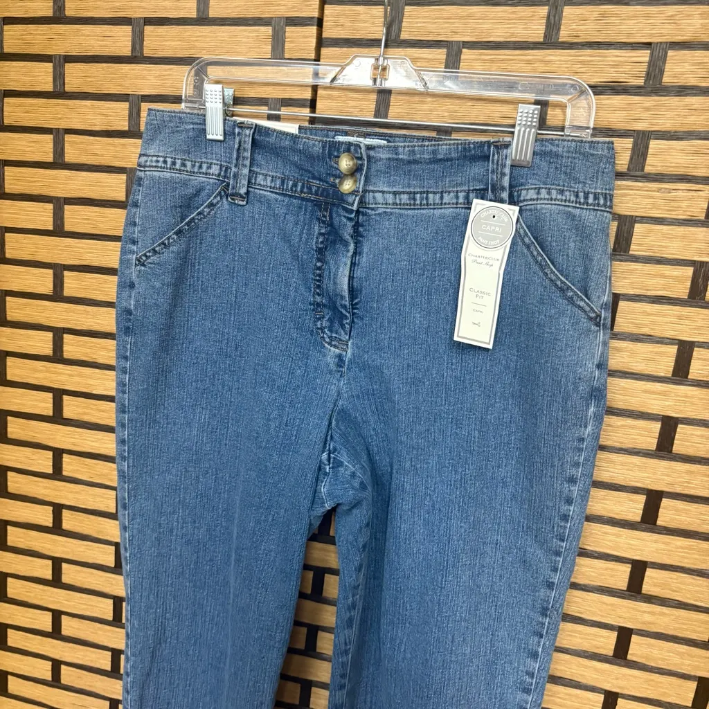 Charter‎ Club Classic Fit Denim Crops Size 10 - Image 3