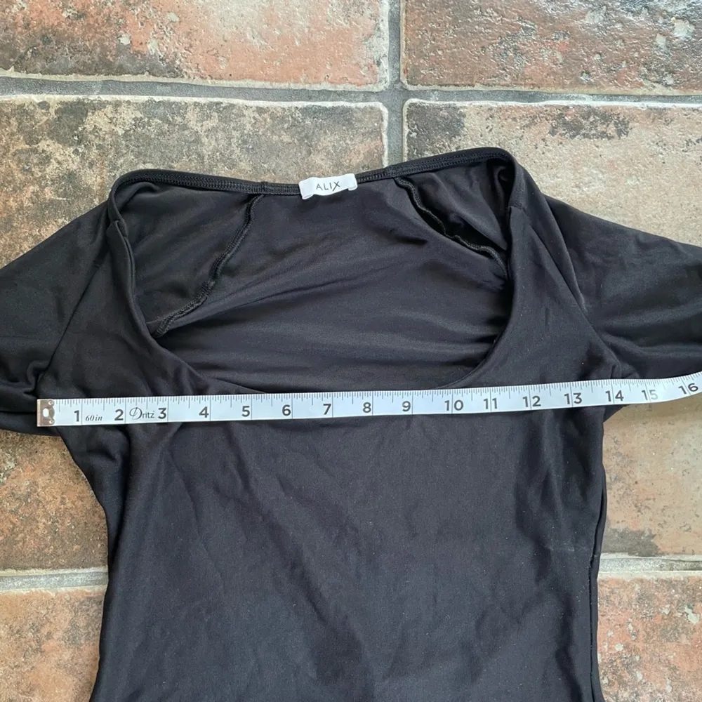 Alix Square Neck Black Bodysuit Size M Size M - Image 6