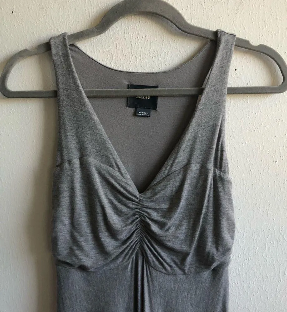 Anthropologie Maeve Dress Sleeveless Knit Midi Heather Grey Handkerchief Hem XS - Image 7