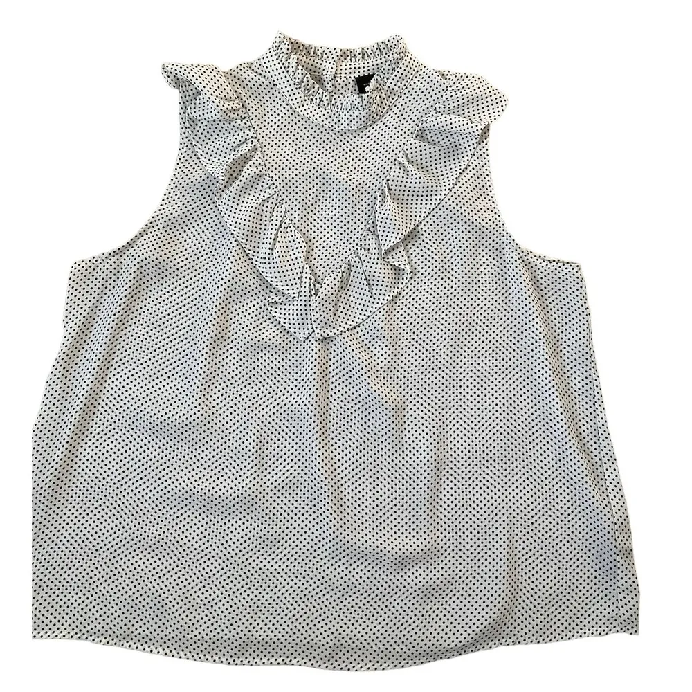 Who What Wear Polka Dot Ruffles Top Size XL (14-3) - Image 3