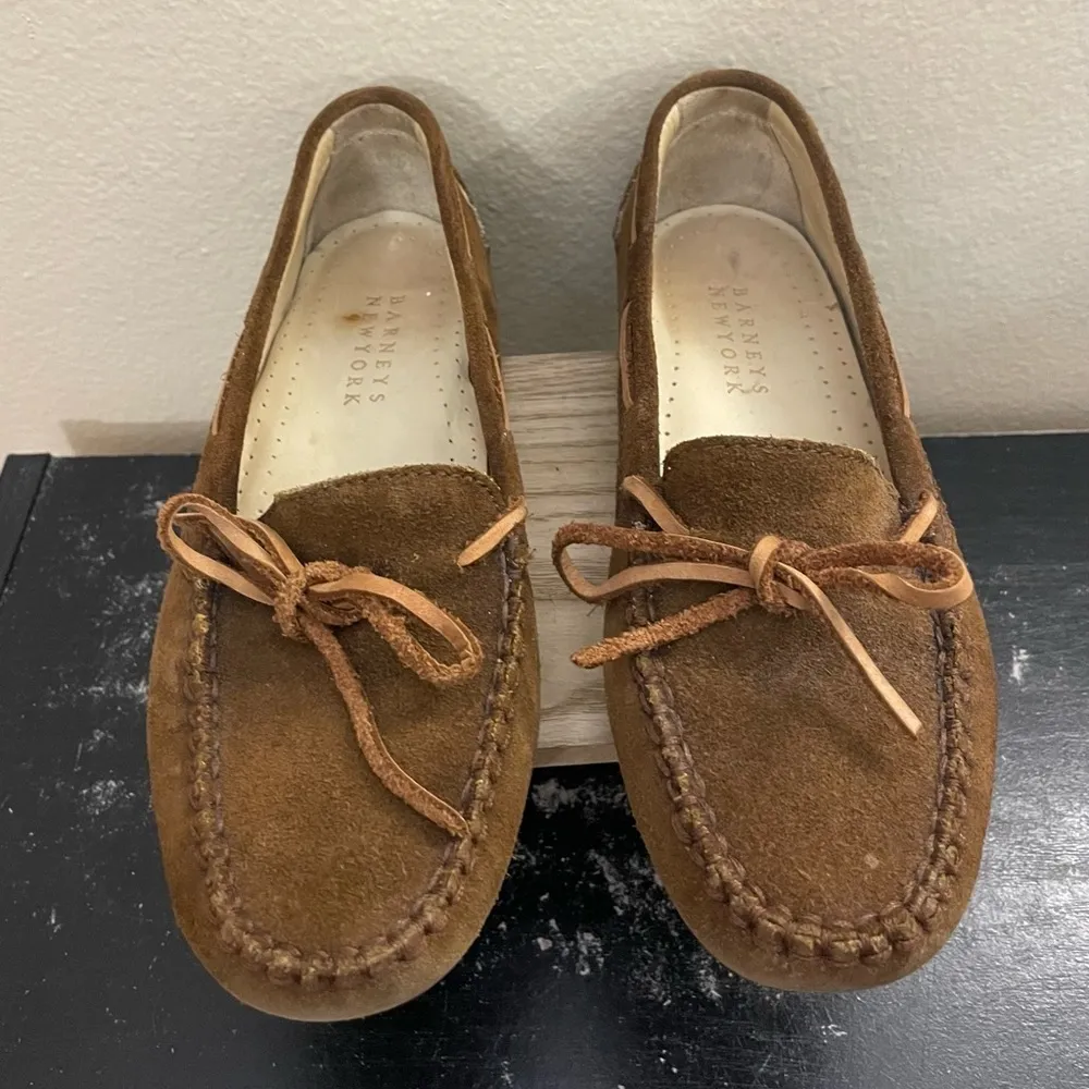 Barney’s New York Leather Moccasins Driving Shoes Loafers Classic Comfy Size 6 - Image 5