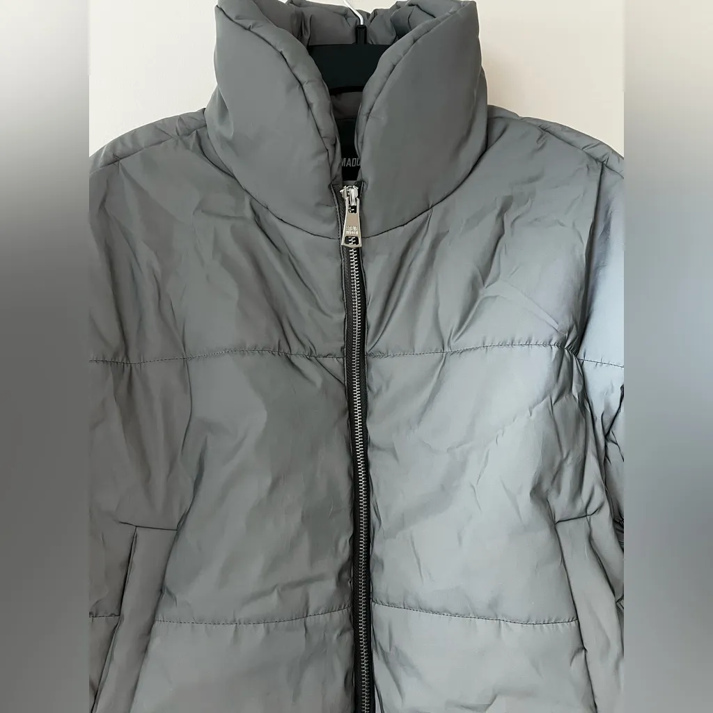 Steve Madden Polar Coat in Silver, size S - Image 8
