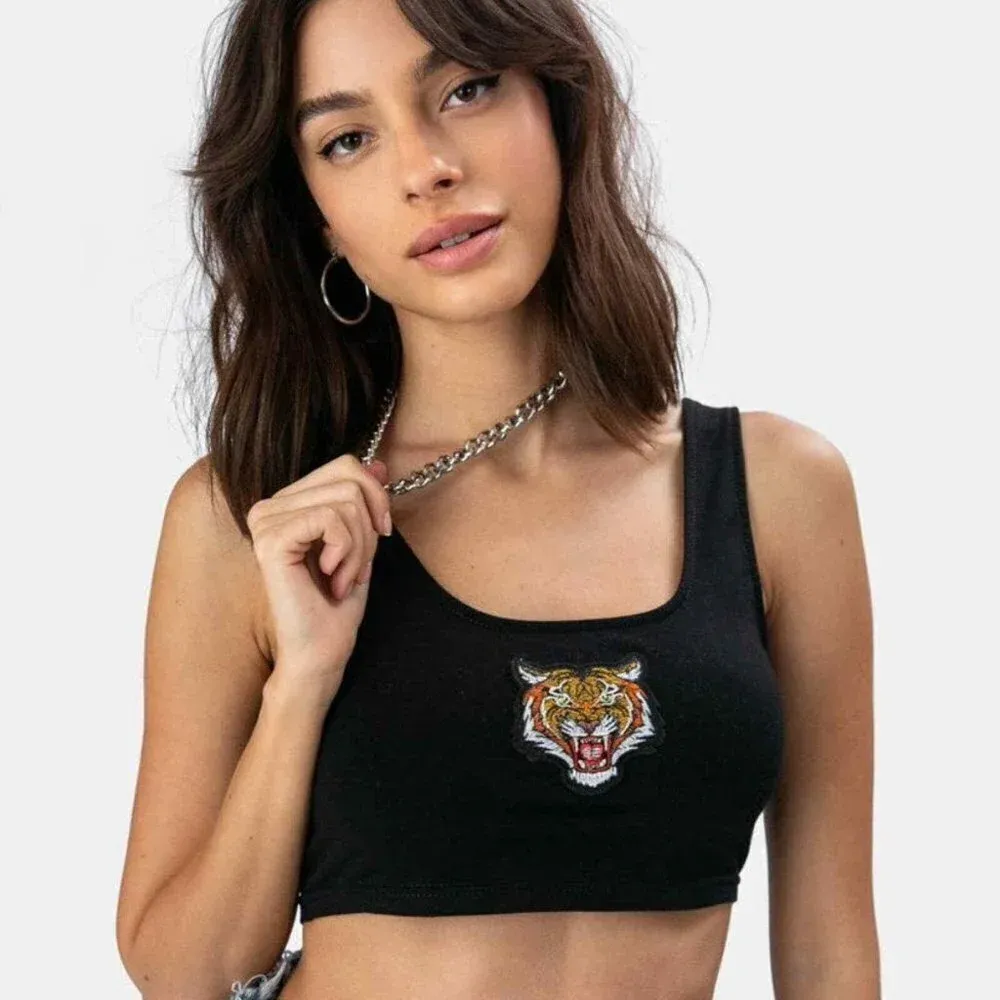 ADIKA‎ Black Cattitude Crop Top Size Small - Image 2