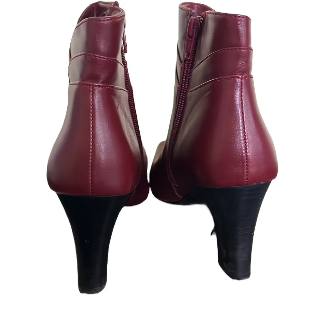 Worthington Reddish Brown Ankle Side Zip Boots - Image 5