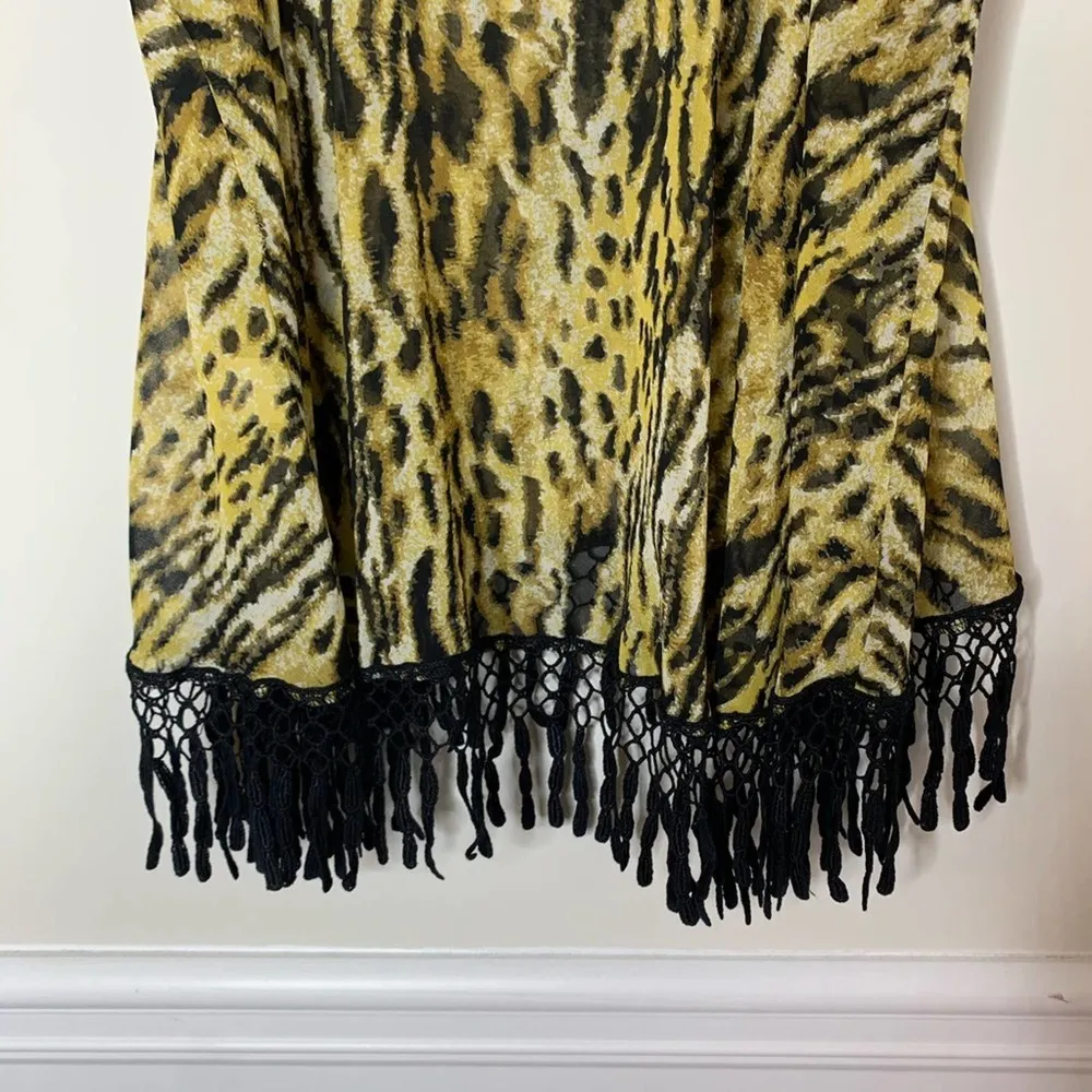 For Love and Lemons leopard fringe tassel‎ sleeveless blouse size Medium - Image 7