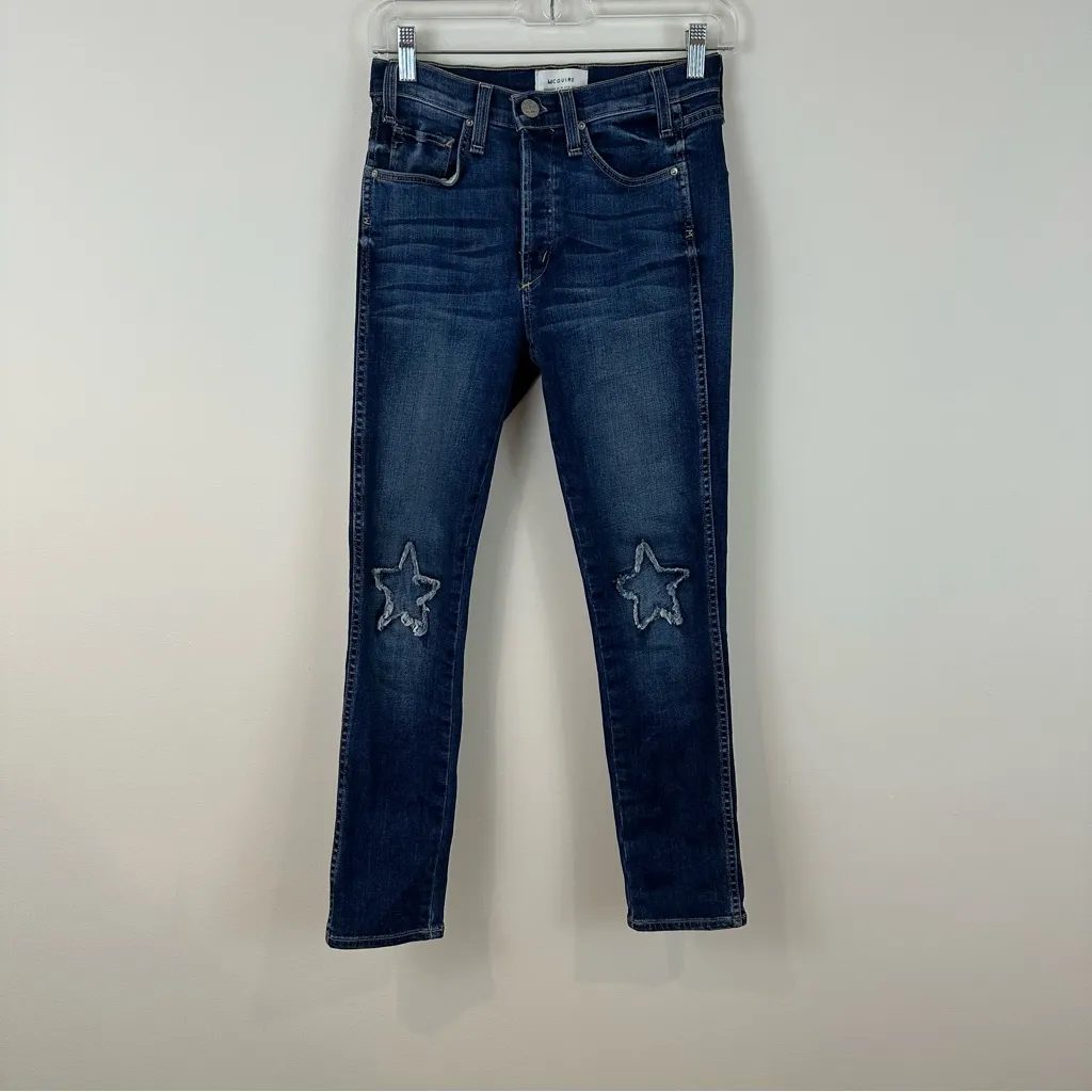 McGuire Anthropologie Vintage Stars Mid-Rise Cropped Jeans Size 25 Women's - Image 2