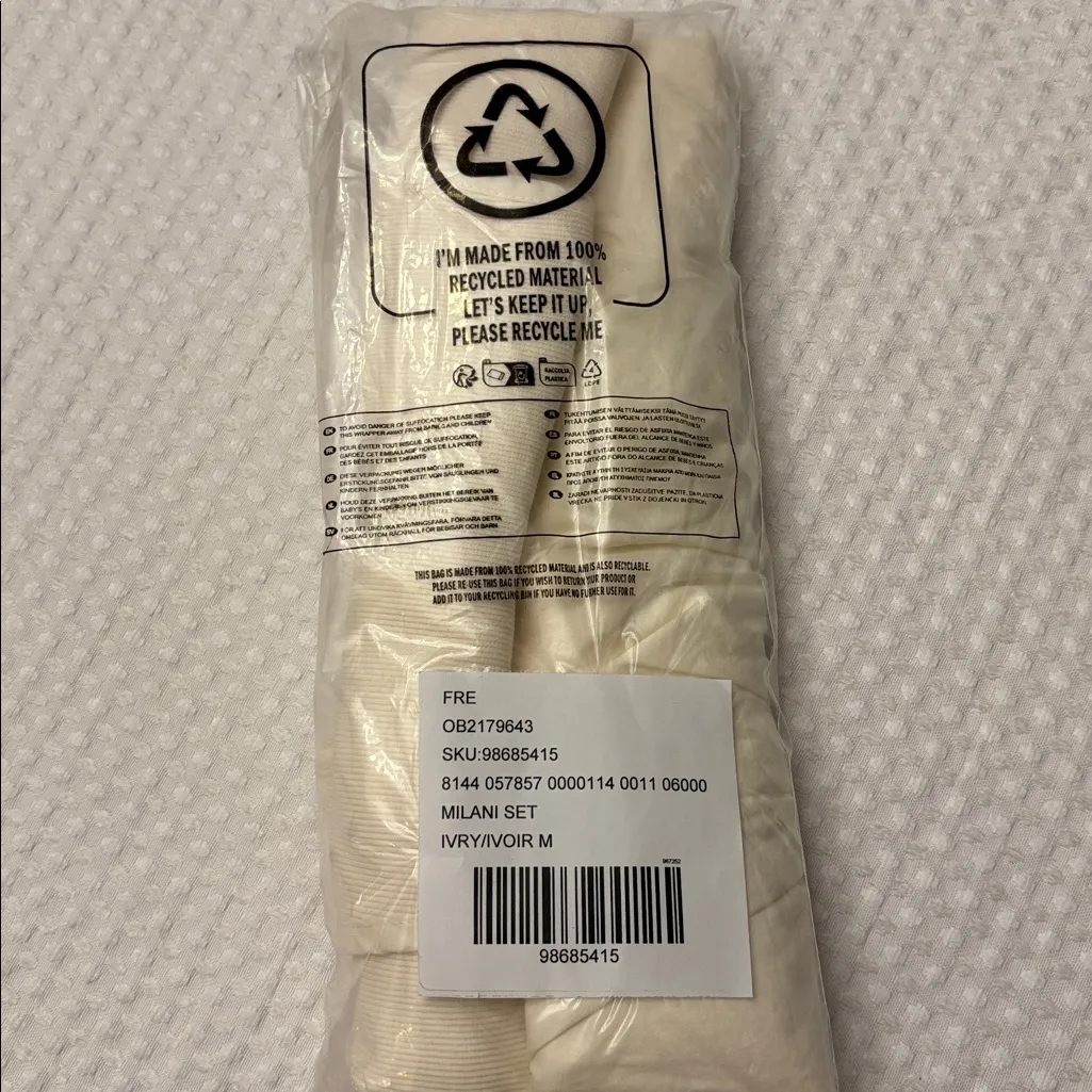 New Set! FREE PEOPLE free-est MILANI Skirt Sleeveless Top Size MEDIUM Ivory - Image 10