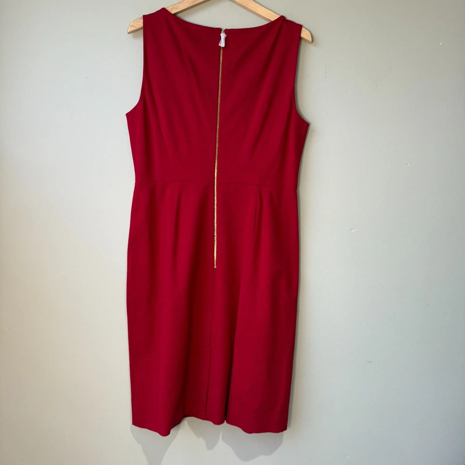 Kate Spade‎ Sheath Dress Womens Red Sleeveless Bow Neckline Dress Size 14 NWT - Image 3