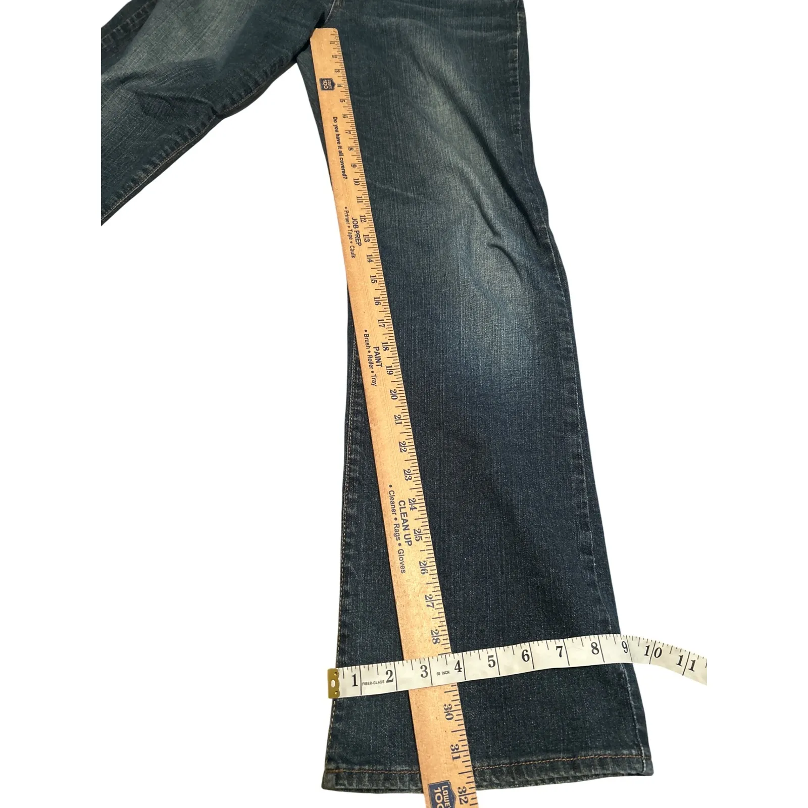 Lucky Brand Dungarees Womens Jeans Midrise Flare Reg Length Size 10 30 Dark Wash - Image 5