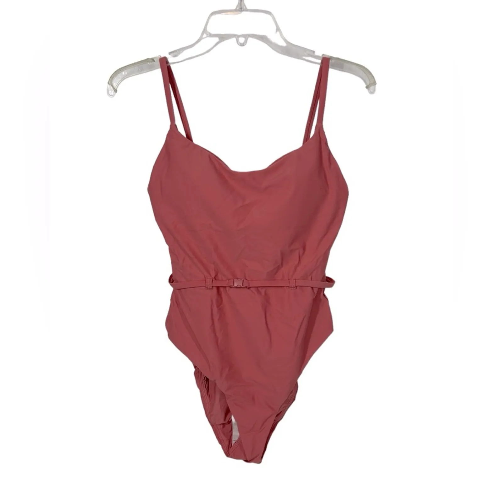 Andie Swim The Riviera Punch Belted One Piece Swimsuit NWT Size Medium Pink - Image 4