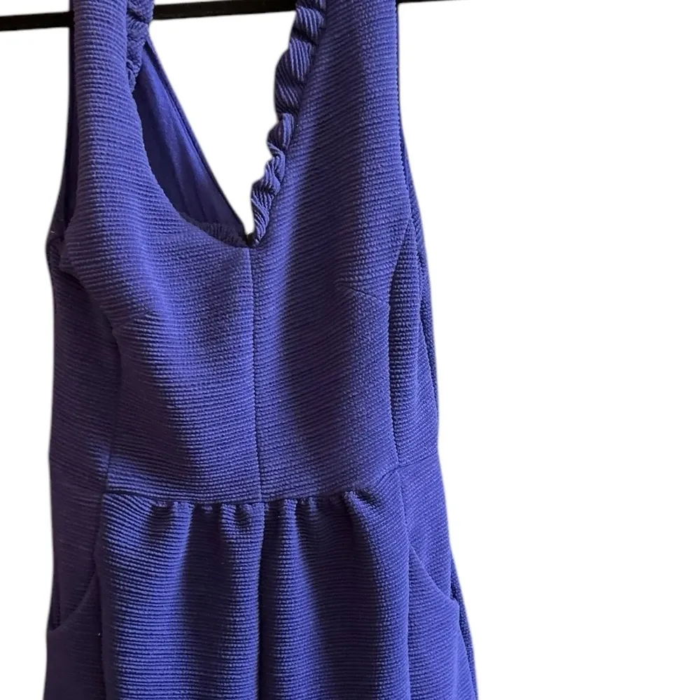 Maeve‎ Women's Sleeveless Sheath Dress Blue Ruffled Knee Length Party S - Image 6