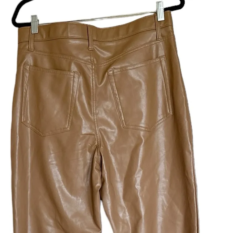 NWT Abercrombie & Fitch Vegan Leather 90s Straight Ultra High Rise Pants - Image 4