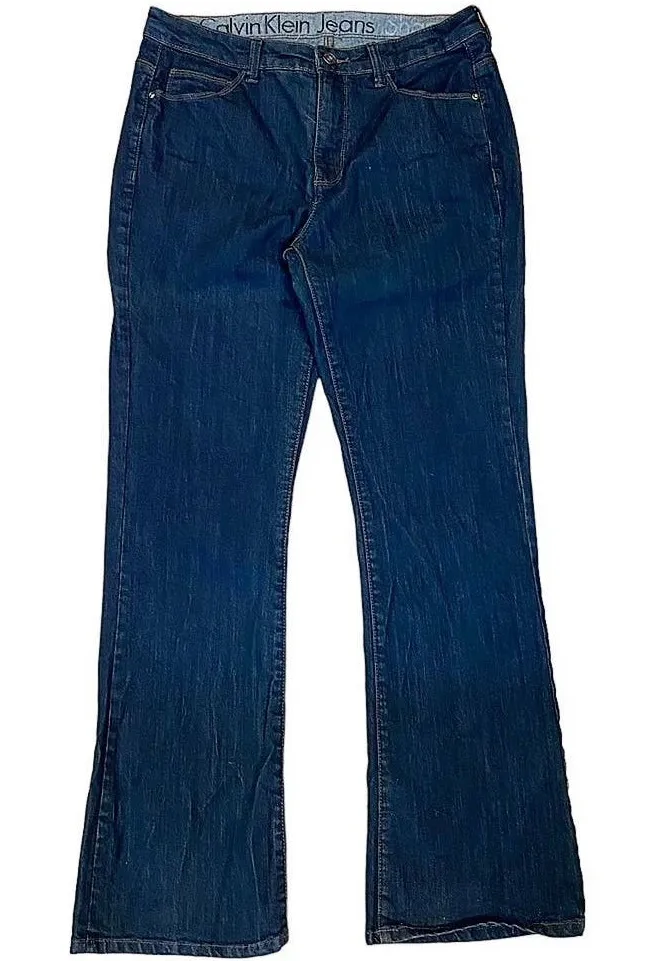 CALVIN KLEIN JEANS Shape Denim Blue Jeans ~ Women's Size 14 ( 32 ) - Image 1