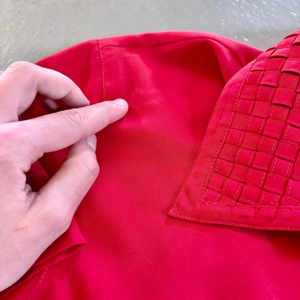 Vintage SHI Red Short Sleeve Button Down Collared Shirt size 14 - Image 8