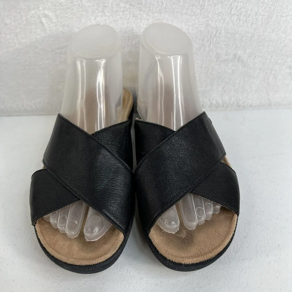 Vionic Size 6 Platform Sandal Hayden Black Leather Orthotic Arch Support Women’s - Image 6