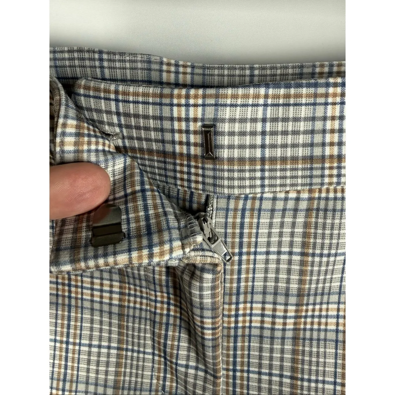 Amanda + Chelsea Women plaid flat front pant size 12 - Image 3