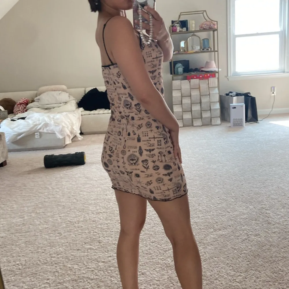 tattoo slip dress. S - Image 12