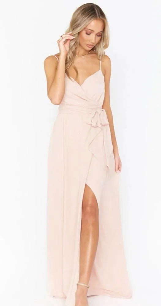 Show Me Your Mumu Liz Maxi Bridesmaid Dress Dusty Blush Crisp - Image 2