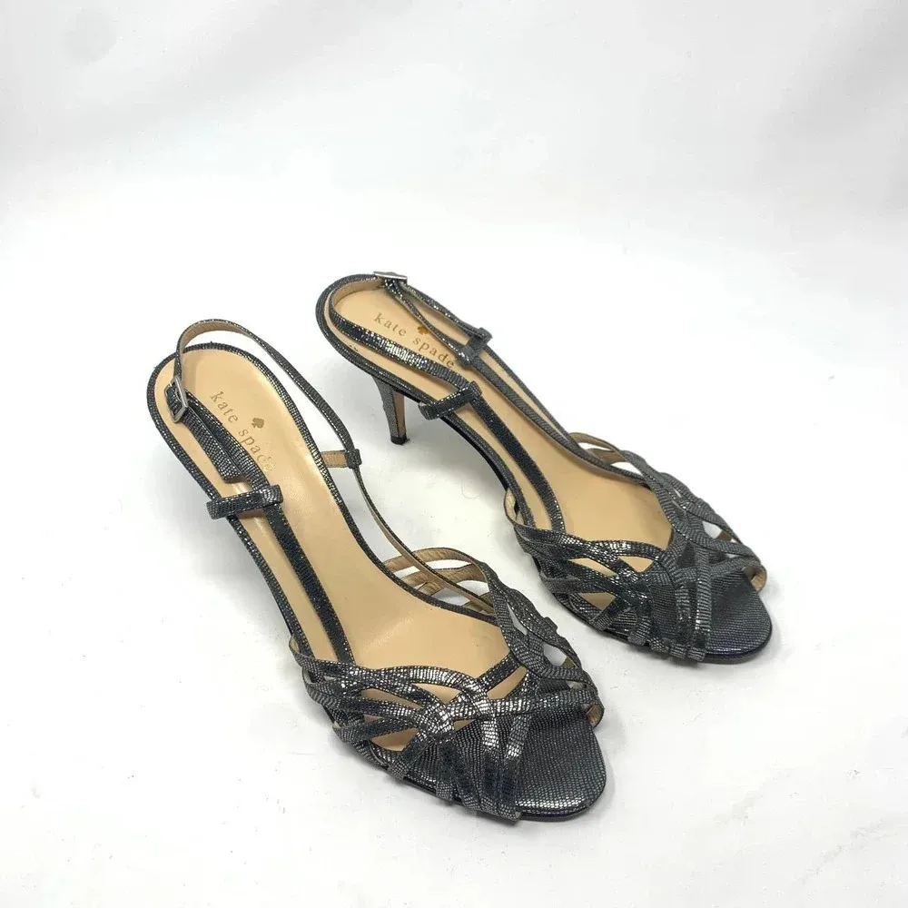 Kate Spade‎ Shari Metallic Lizard-Print Sandal - Image 5