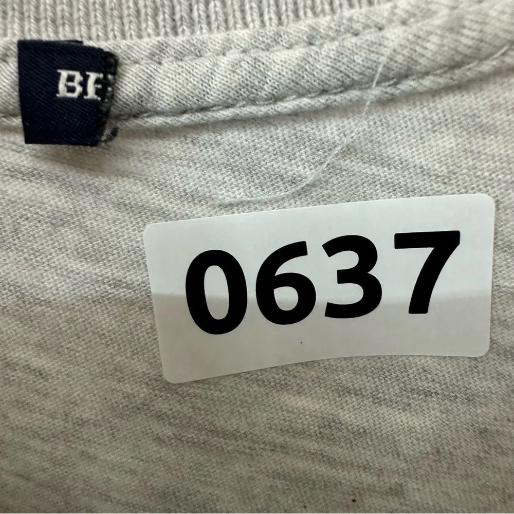 Brandy Melville Basic Cropped Short Sleeve T Shirt Striped Neck One Size Gray - Image 10