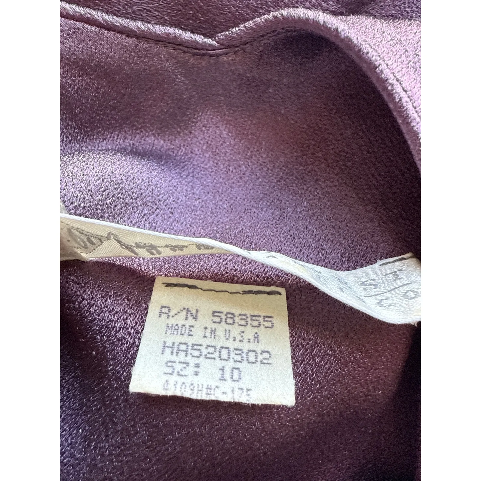 Vintage Eileen West Purple Midi Cocktail Dress Size XS XSmall - Image 5