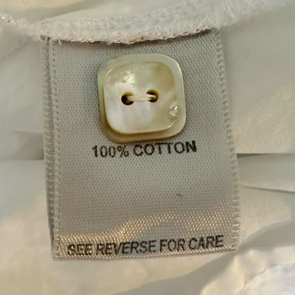 John Mark Asymmetrical LagenLook Eyelet Lace Tunic Top in White Size Large - Image 10