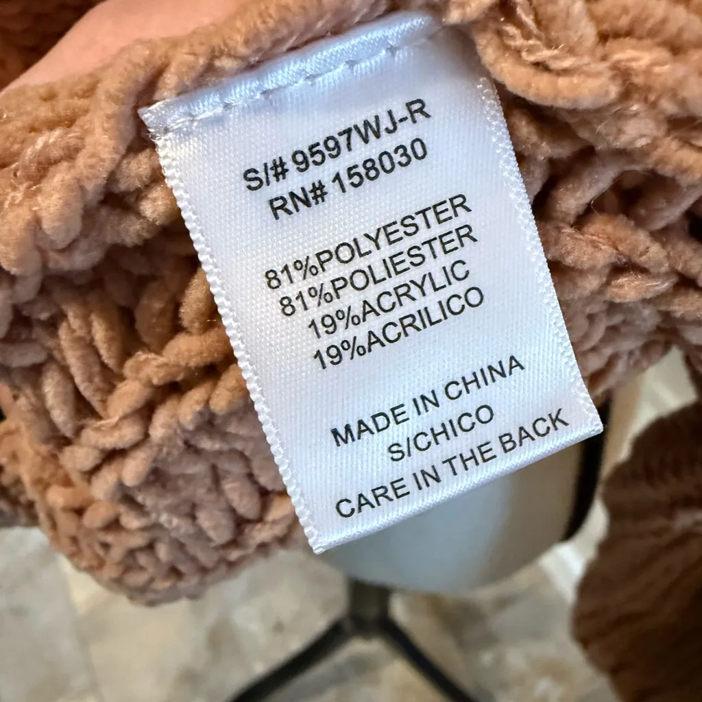 Love Tree | Cable Knit Turtleneck Sweater - Tan - Image 5