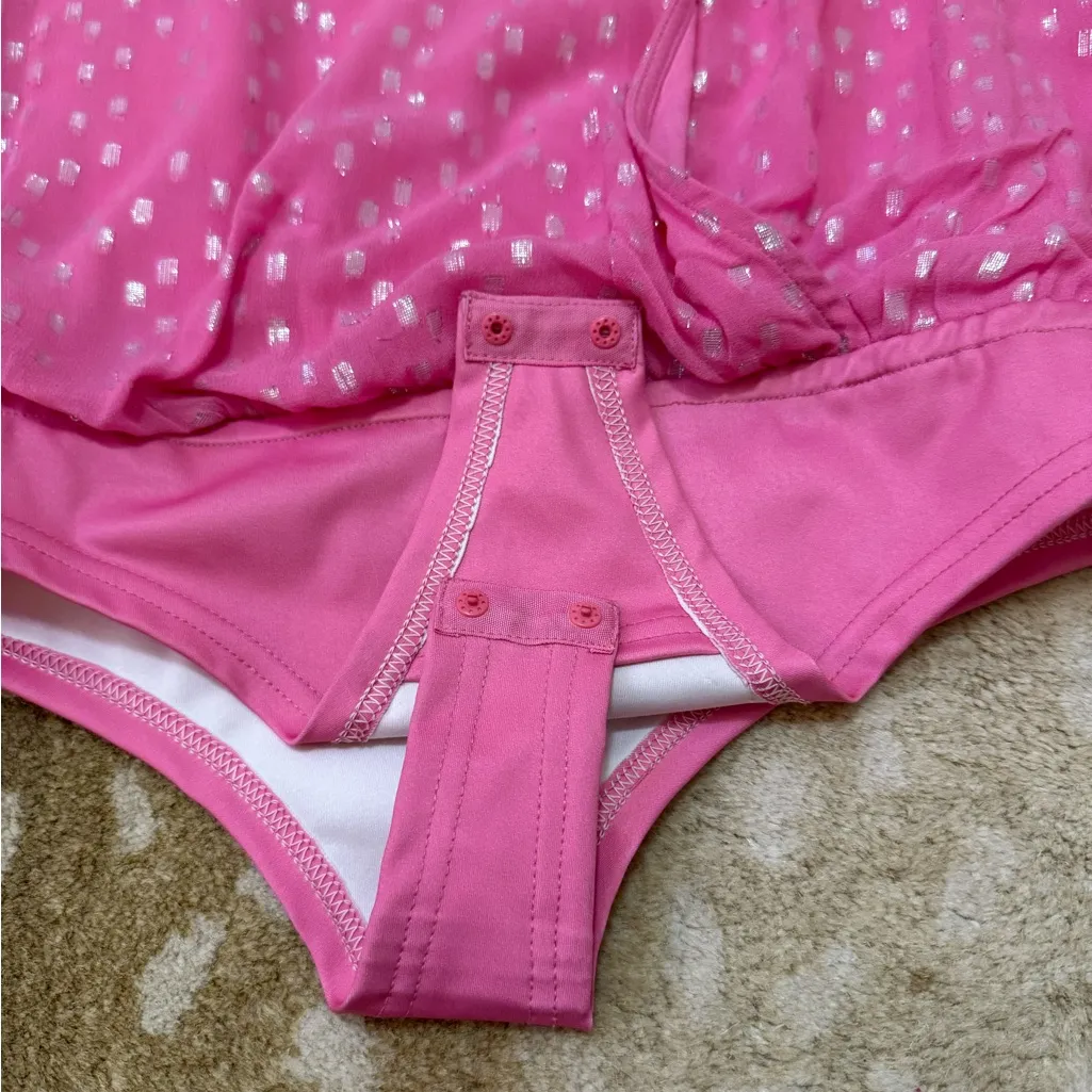 Rococo Sand NWT Alora bodysuit in fuchsia pink metallic women’s size small - Image 7