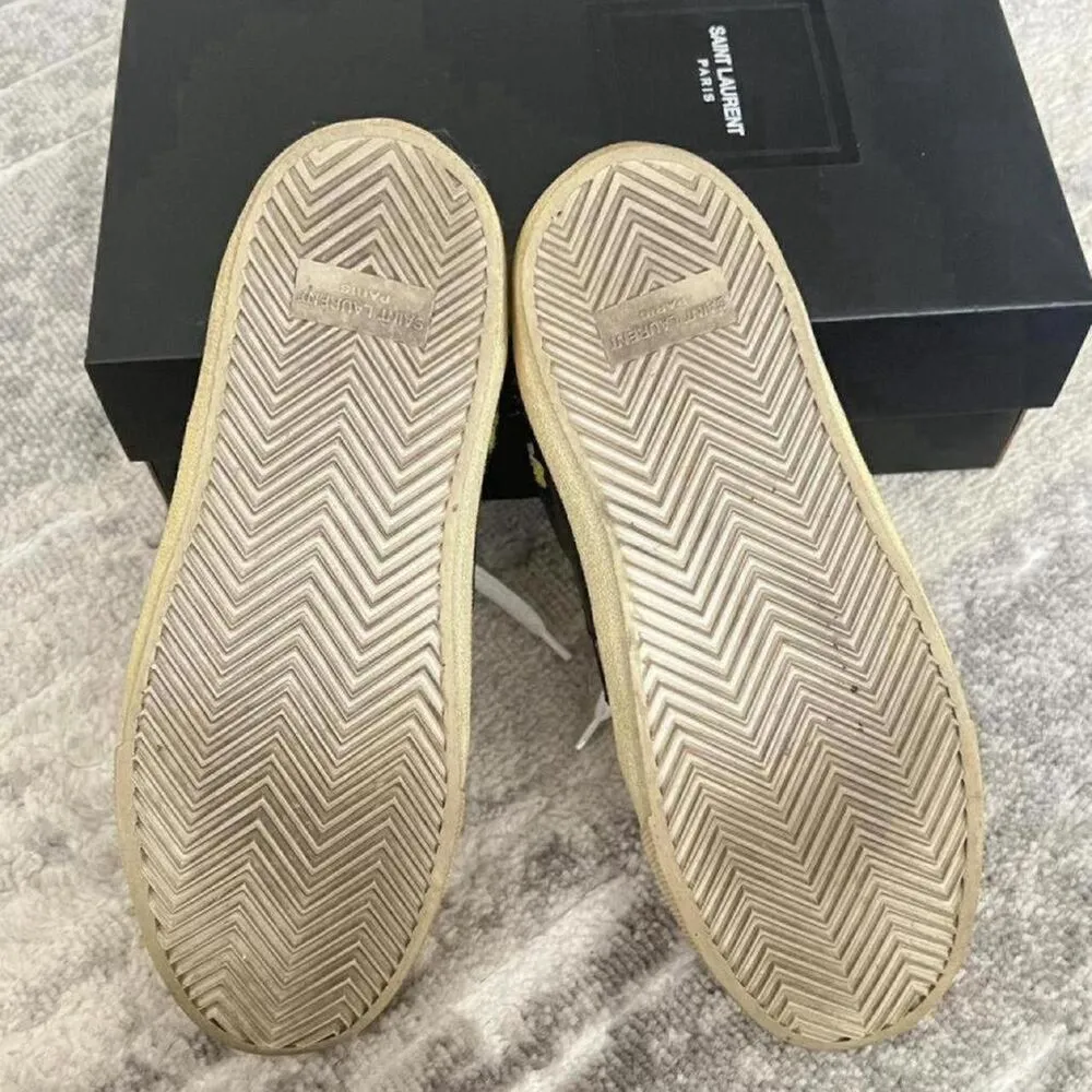 Saint Laurent Court Classic SL06 “Sea Sex & Sun” Glitter Sneakers in Black - Image 6