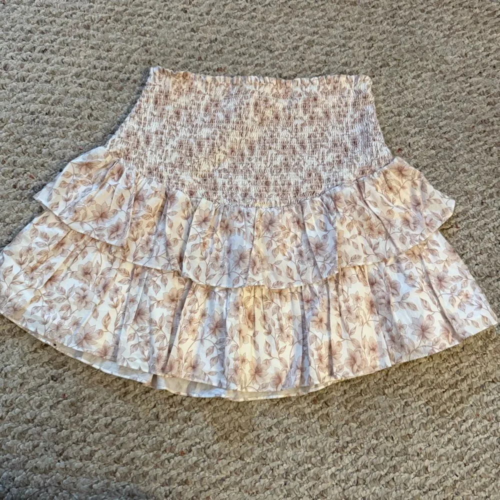 Intermix Mariah Ruffled Floral Voile Mini Skirt In Multi- Size Medium - Image 5