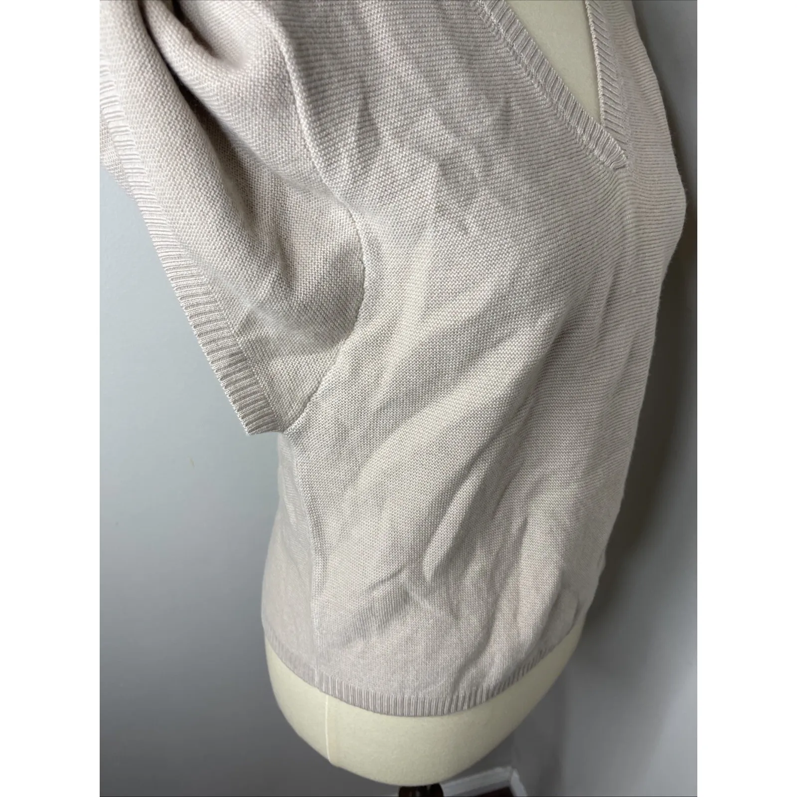 New The Reset R Label Mixer Wool Knit Sweater Short Sleeve Brown Line Small S - Image 5