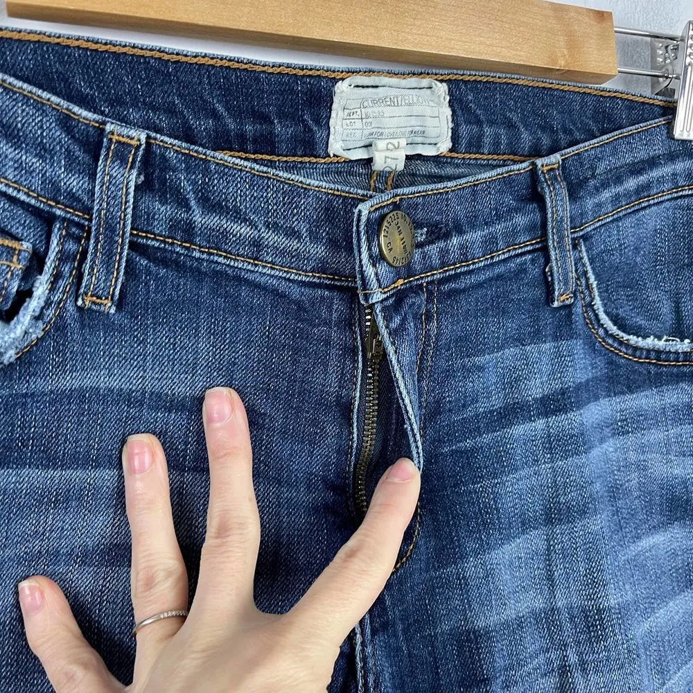Current Elliott The Cropped Straight Released Hem Ankle Jeans Size 26 - Image 5
