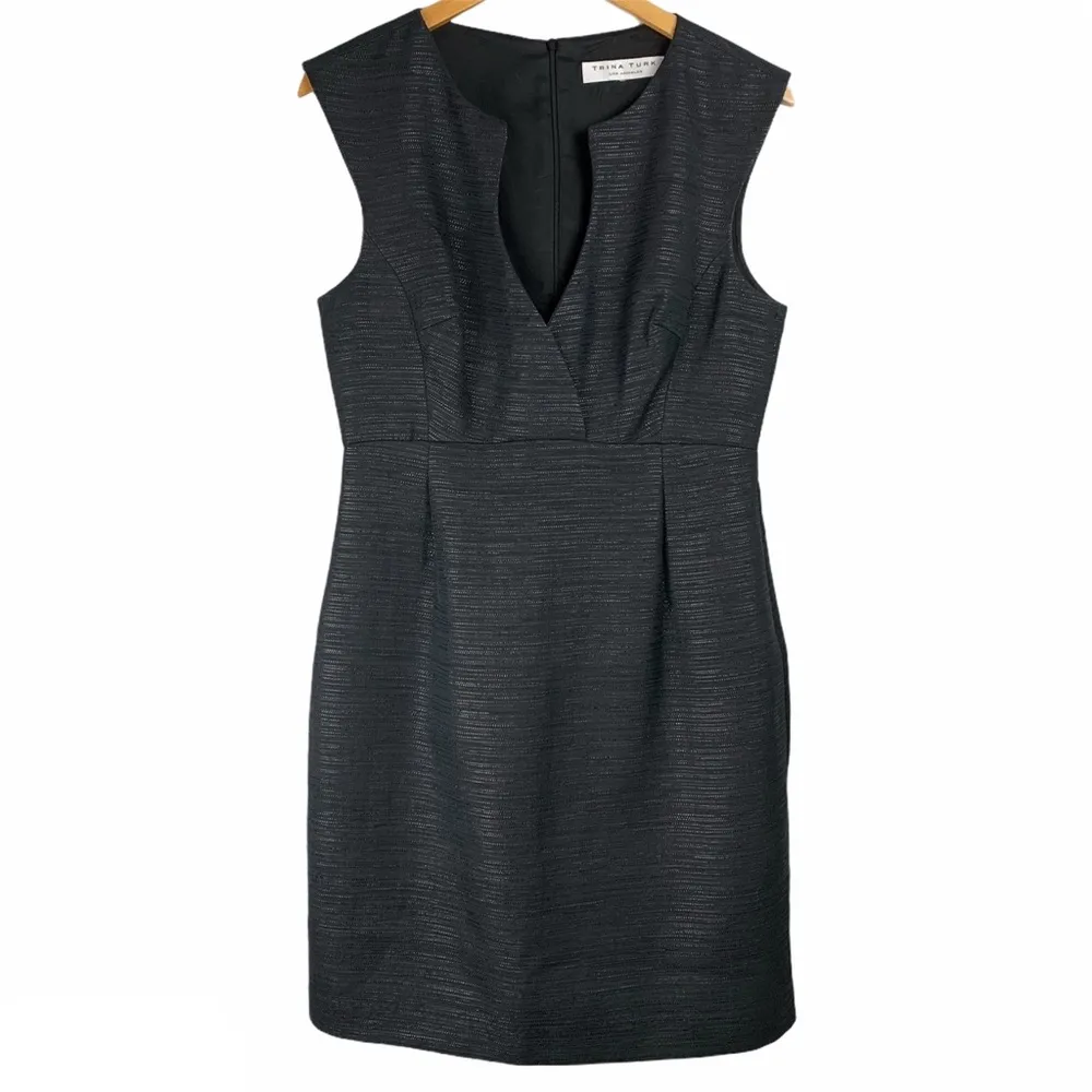 Trina Turk Sleeveless Sheath Textured Mini Dress - Image 4