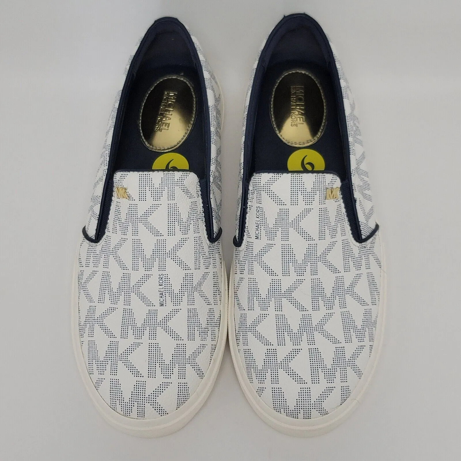 Michael Kors Boerum Double Gore MK Signature Logo Print PVC Slip On Shoe Size 9M - Image 6