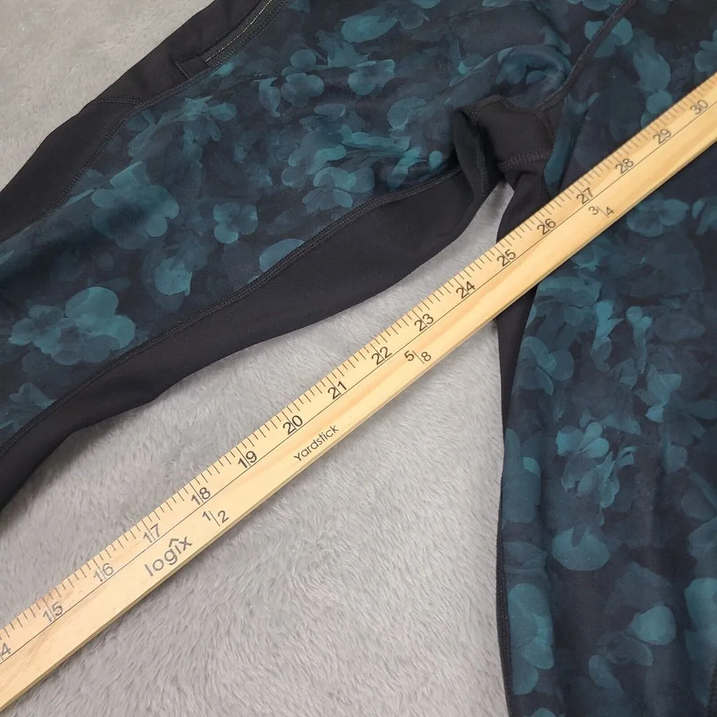 Athleta Leggings Small Black Floral Long Pant Athletic‎ Pockets Activewear Women - Image 5